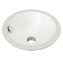 Round 260mm White Ceramic Undermount Basin